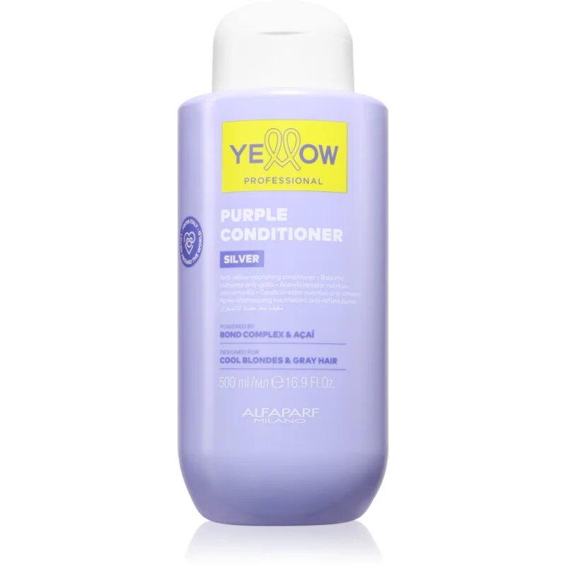 Yellow Professional Silver Purple Conditioner balsam hranitor neutralizeaza tonurile de galben 500 ml