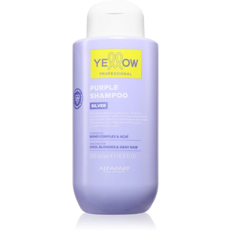 Yellow Professional Silver Purple Shampoo șampon neutralizeaza tonurile de galben 500 ml
