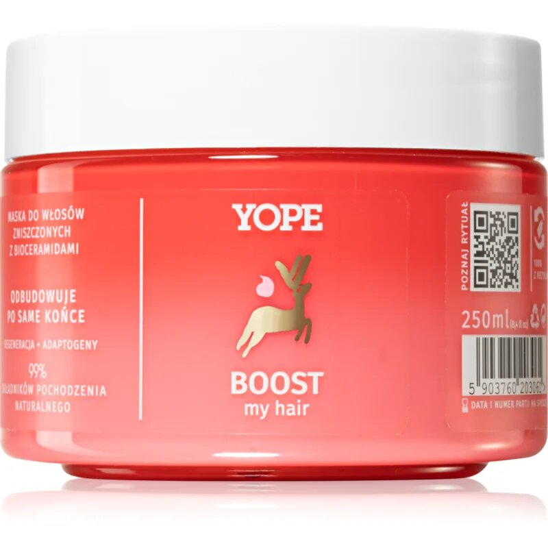 Yope BOOST my hair mască regeneratoare pentru părul deteriorat 250 ml