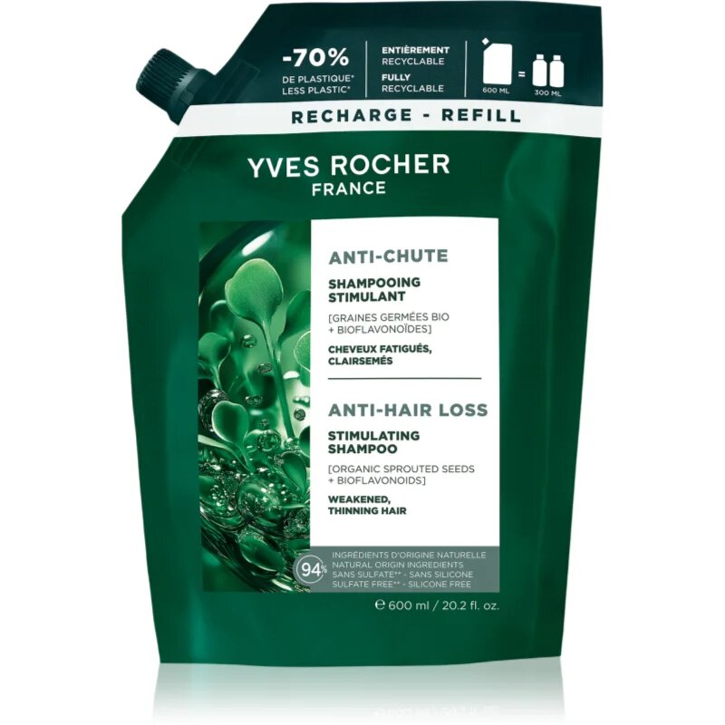 Yves Rocher ANTI-CHUTE șampon pentru întărirea și creșterea părului 600 ml