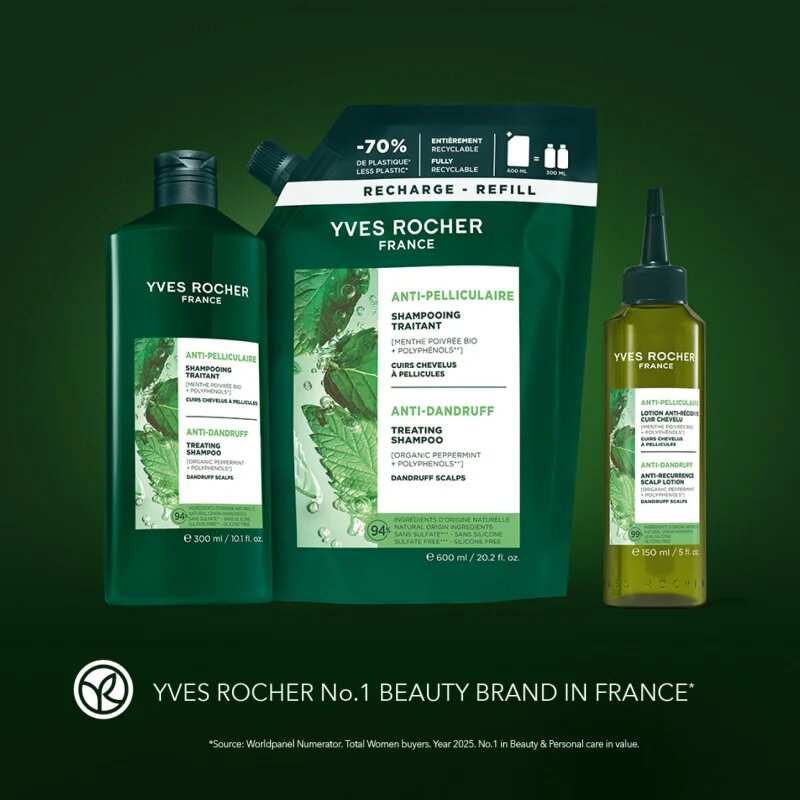 Yves Rocher ANTI-PELLICULAIRE sampon anti-matreata 600 ml