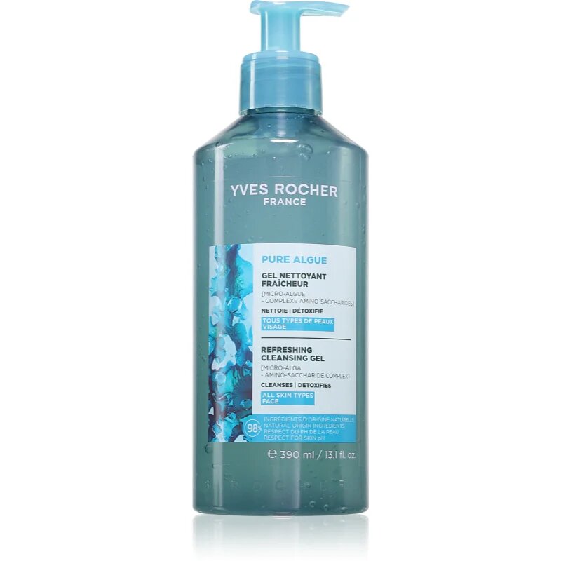 Yves Rocher Pure Algue gel de curățare cu efect revigorant 390 ml
