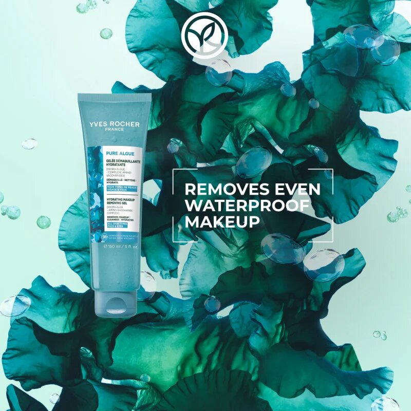 Yves Rocher Pure Algue Gel demachiant cu efect de hidratare 150 ml