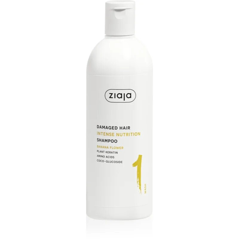 Ziaja Plant Essentials Banana Flower sampon hranitor pentru par deteriorat 400 ml