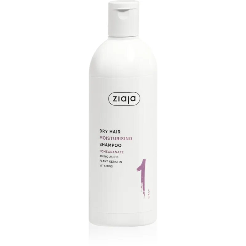 Ziaja Plant Essentials Pomegranate sampon hidratant pentru par uscat 400 ml