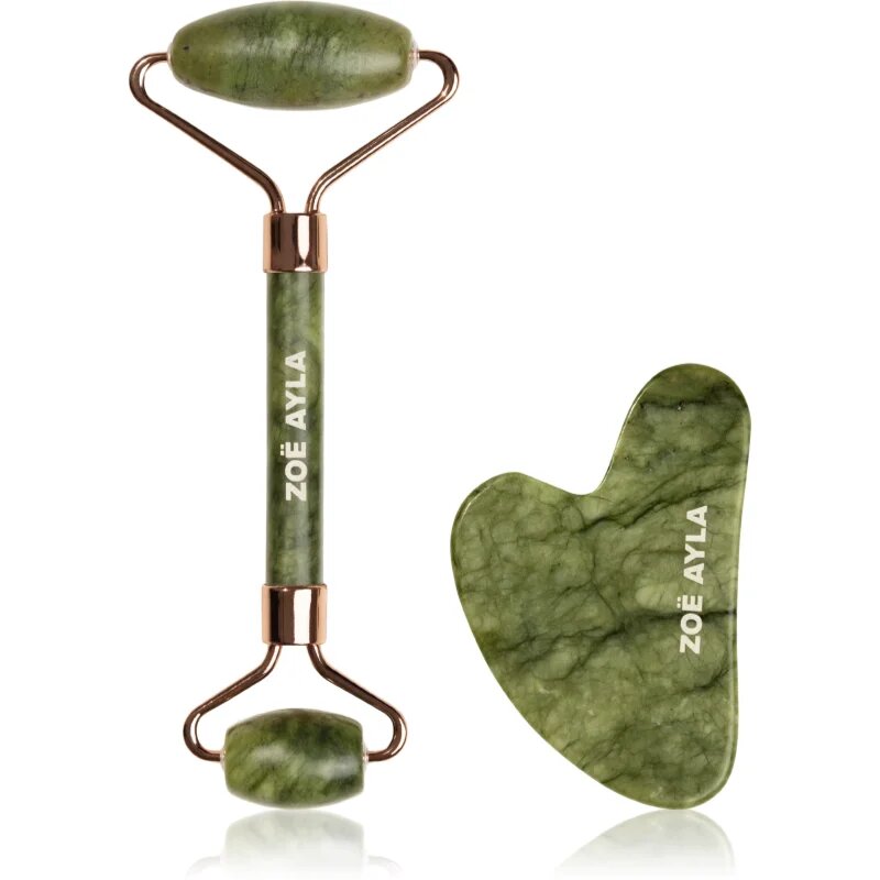 Zoë Ayla Jade Facial Roller And Gua Sha Tool set cadou faciale 1 buc