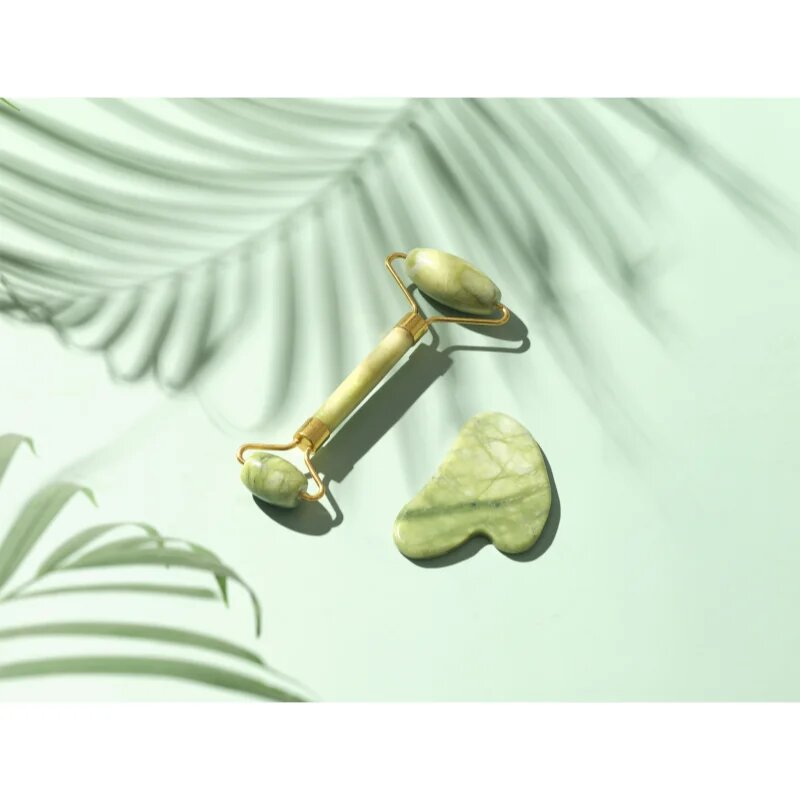 Zoë Ayla Luxurious Jade Crystal Roller rolă pentru masaj faciale 1 buc