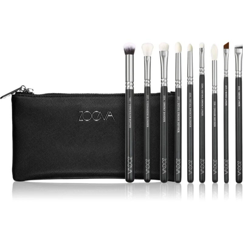 ZOEVA It's All About The Eyes Brush Set set de pensule cu geantă 1 buc