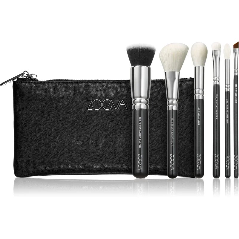 ZOEVA The Essential Brush Set set de pensule cu geantă 1 buc