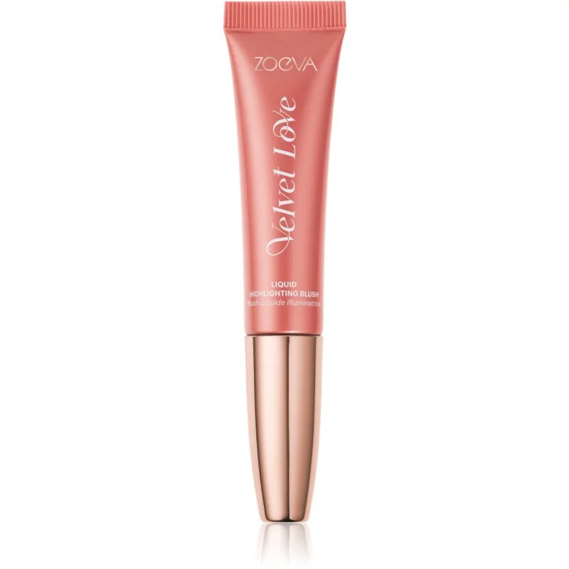 ZOEVA Velvet Love Liquid Highlighting Blush fard de obraz lichid pentru o piele mai luminoasa culoare Peach Nectar 13 ml