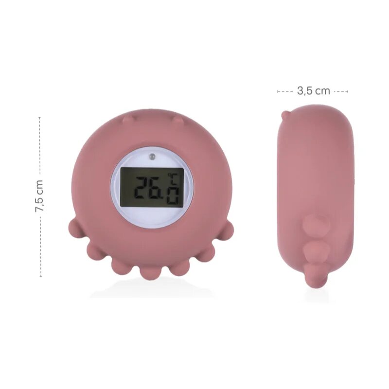 Zopa Silicone Digital Thermometer 2in1 termometru digital pentru cadă Old Pink 1 buc
