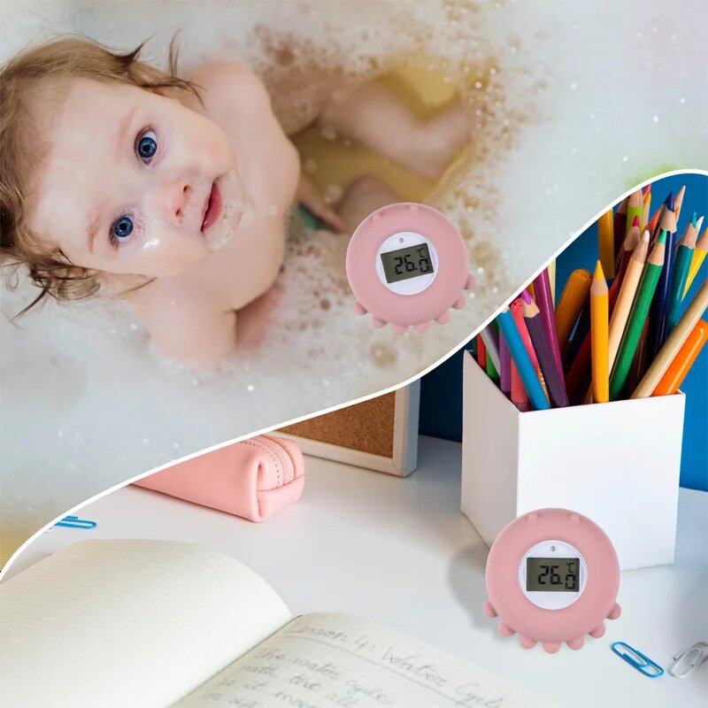 Zopa Silicone Digital Thermometer 2in1 termometru digital pentru cadă Old Pink 1 buc