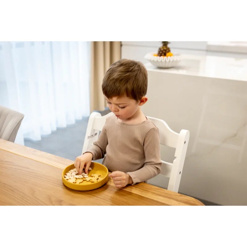 Zopa Silicone Plate farfurie 6 m+ Mustard Yellow 1 buc