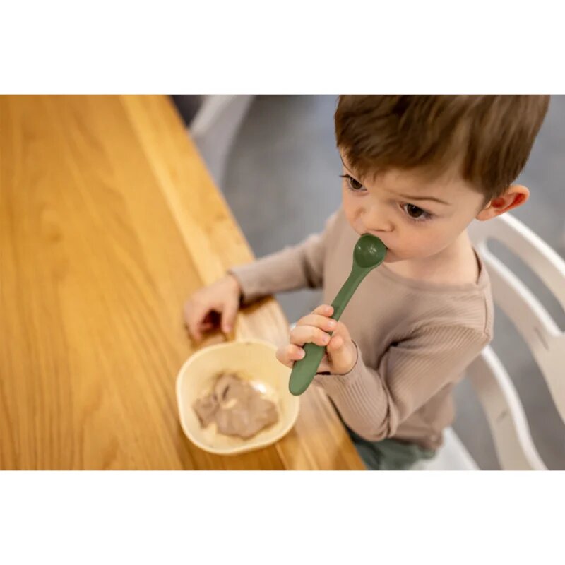 Zopa Silicone Spoon linguriță 6 m+ Old Pink 1 buc