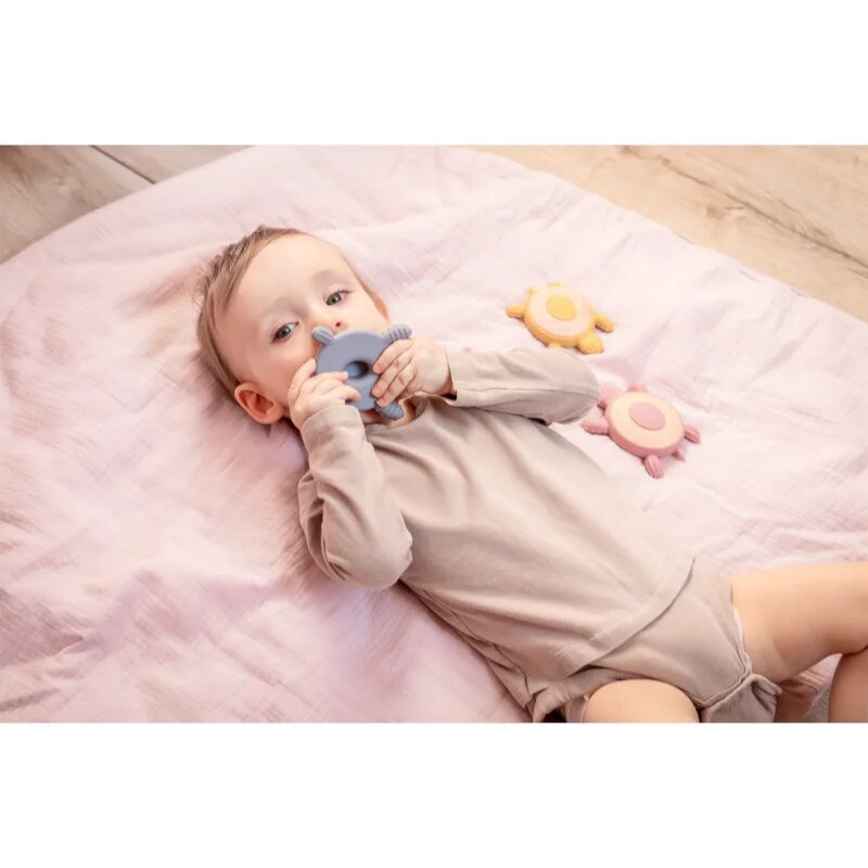 Zopa Silicone Wooden Teether Turtle jucărie pentru dentiție 0 m+ Forest Green 1 buc