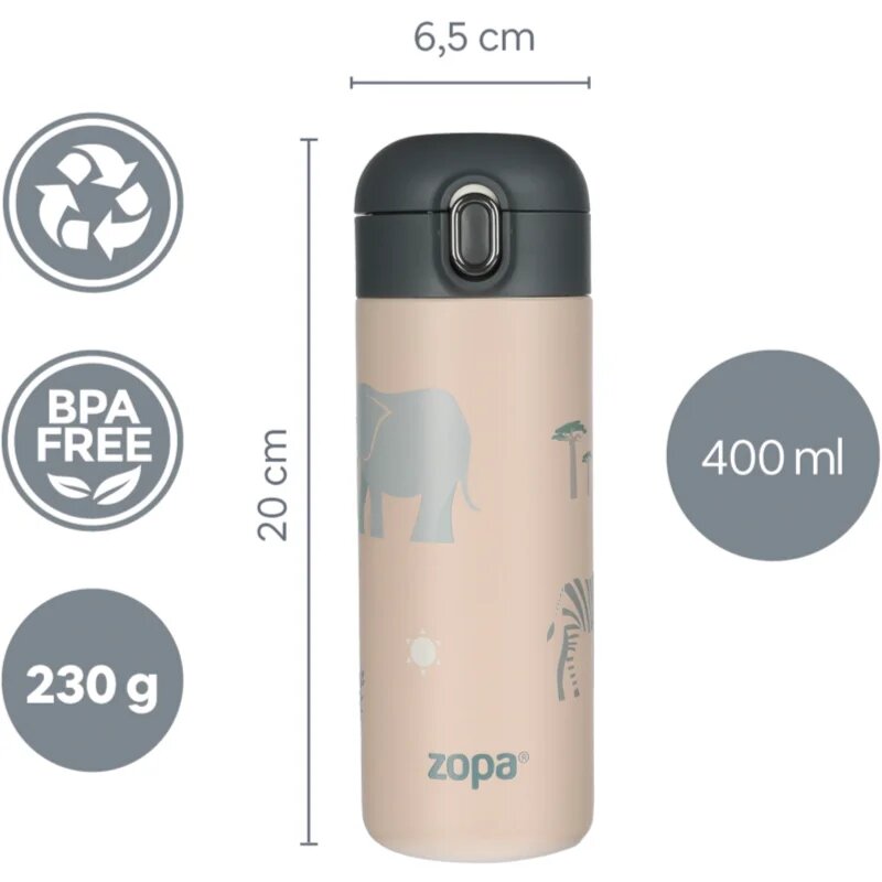 Zopa Thermo Bottle termos cu pai Cookie Beige 1 buc