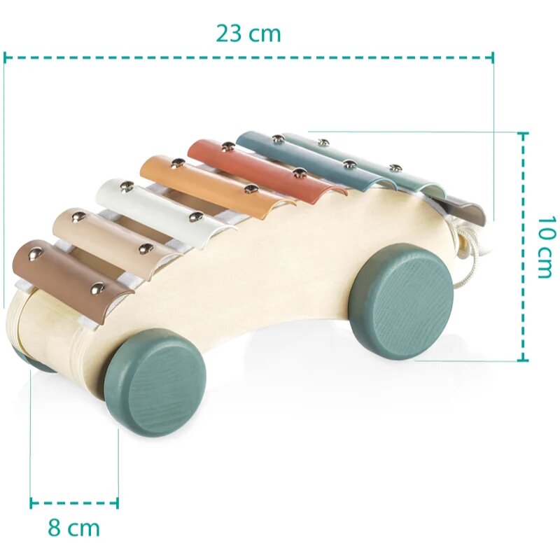 Zopa Wooden Pull Xylophone xilofon de tras din lemn 1 buc