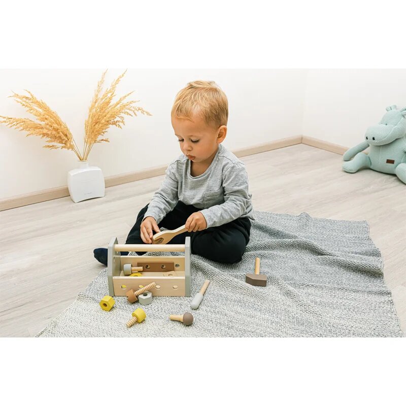 Zopa Wooden Tool Box set de scule Blue 14 buc